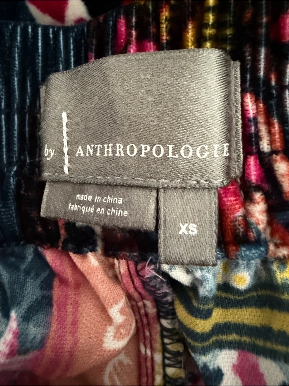 Anthropologie Multicolor Zadie Velvet Patchwork Sleep Pants Size XS 8583